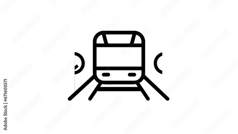 Thin line metro train animation. Smooth looping animation. perfect for transportation theme graphic elements Thin line metro train animation. Smooth looping animation. perfect for transportation theme graphic elements