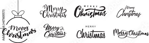 aried set of merry christmas phrase, set of Christmas greetings