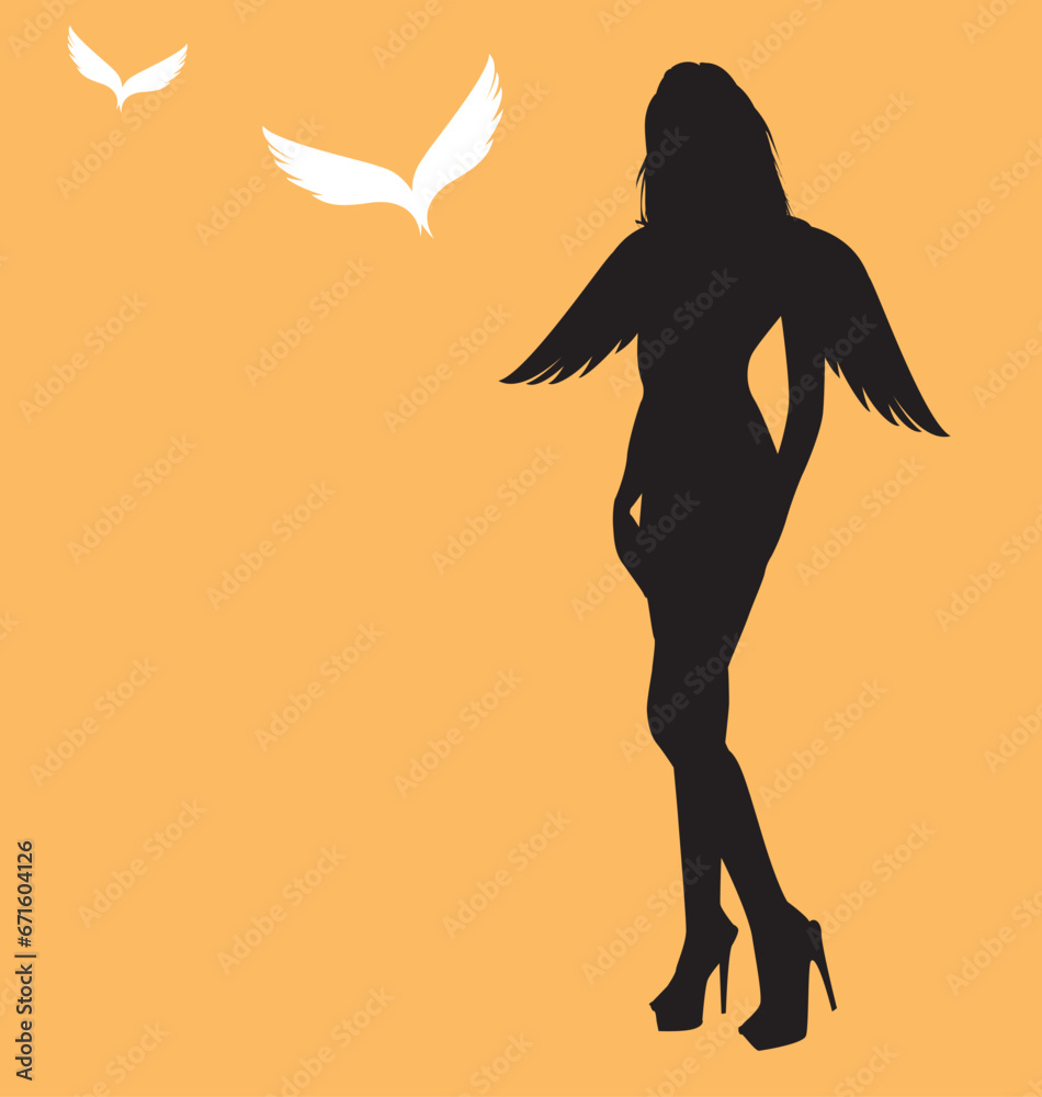 Sexy angel Royalty Free Vector Image