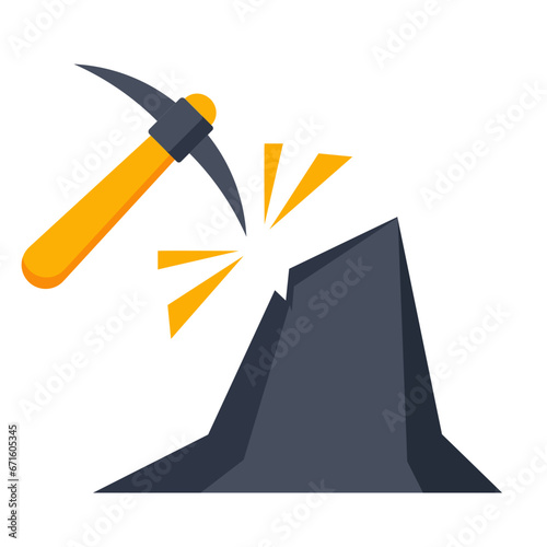 pickaxe flat design 