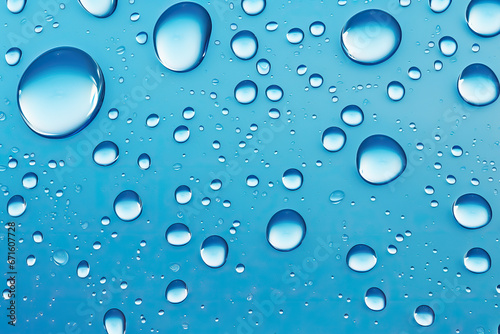 Blue wallpaper with water drops