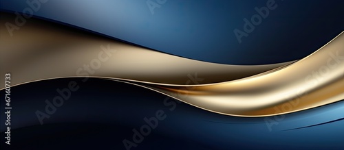Luxury template with blue and golden metallic background
