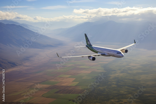 Wallpaper Mural Airbus A321 on a sunny day over Ngorongoro Crater Torontodigital.ca