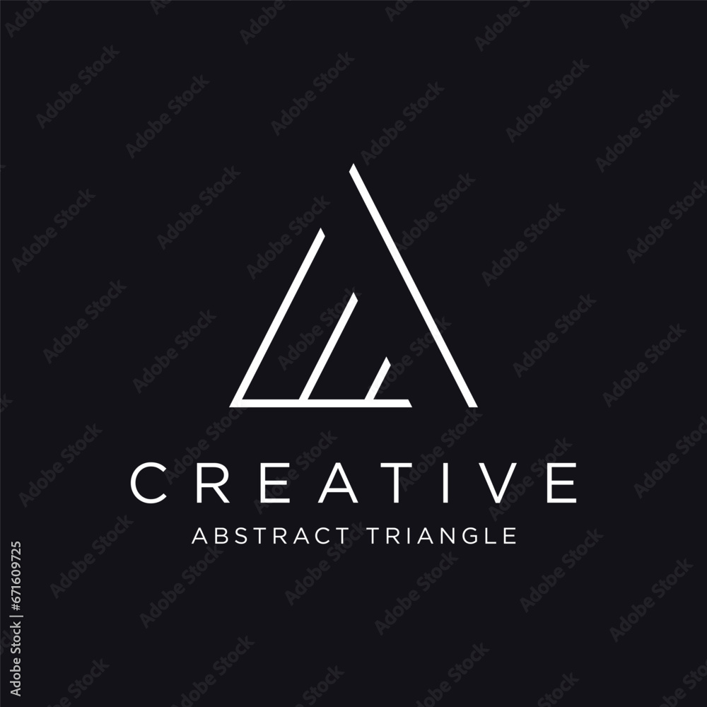 Modern and luxurious geometric triangle abstract template logo element.Logo for business, brand and company. Modern and luxurious geometric triangle abstract template logo element.Logo for business, brand and company.
