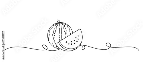 watermelon line art style. vector element eps 10