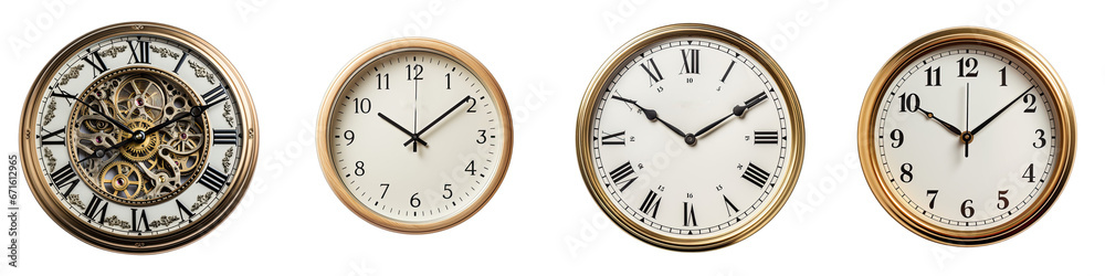 Wall clock  Hyperrealistic Highly Detailed Isolated On Transparent Background Png File