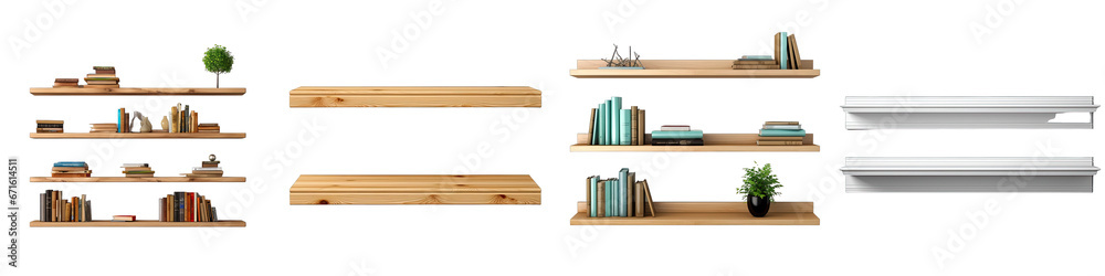 Wall shelve  Hyperrealistic Highly Detailed Isolated On Transparent Background Png File