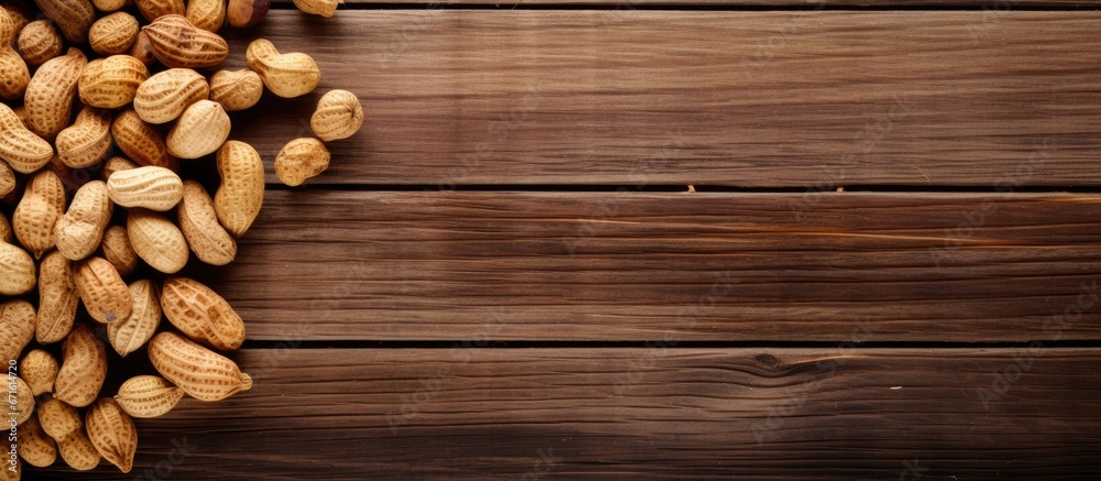 Peanut with wooden backdrop Peanut with wooden backdrop