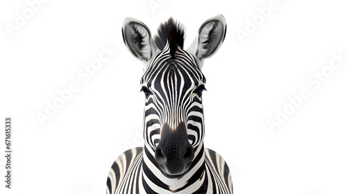 Zebra on transparent background