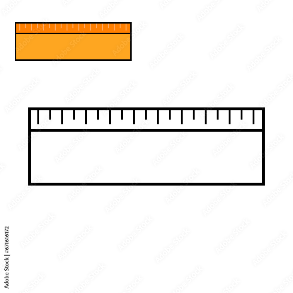 ruler design for schoolchildren. suitable for children's coloring book