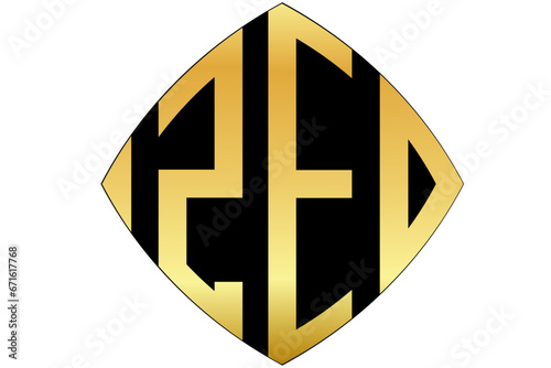 ZED,ZE, ED, logos. Abstract initial monogram letter alphabet logo design photo