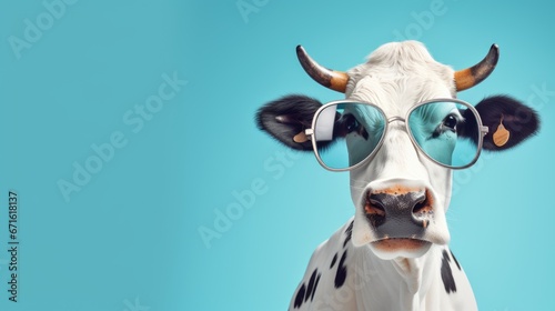 Cool cow with glasses © Krtola 
