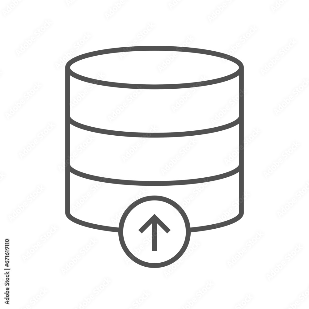 Database and server icon thin line style for your design Database and server icon thin line style for your design