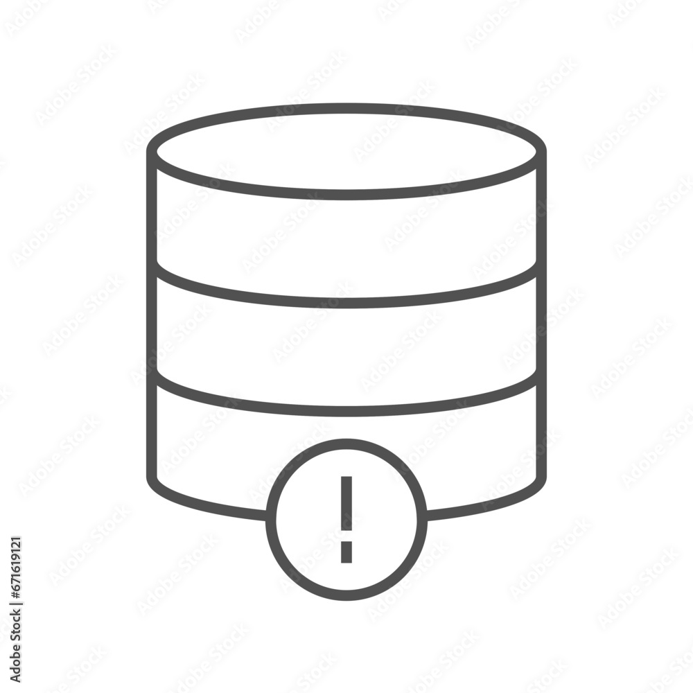 Database and server icon thin line style for your design Database and server icon thin line style for your design