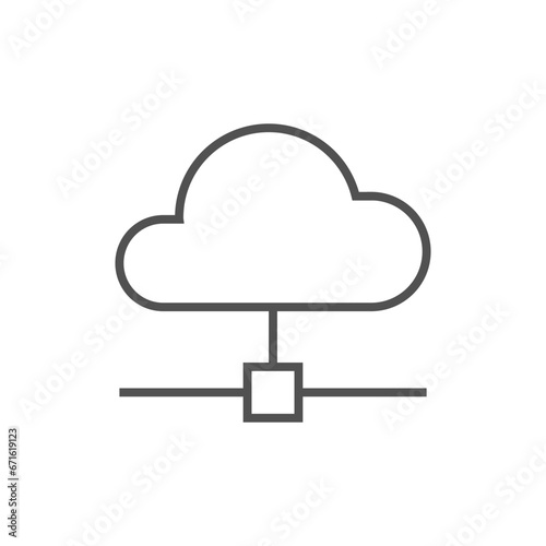 Database and server icon thin line style for your design