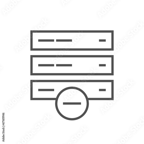 Database and server icon thin line style for your design