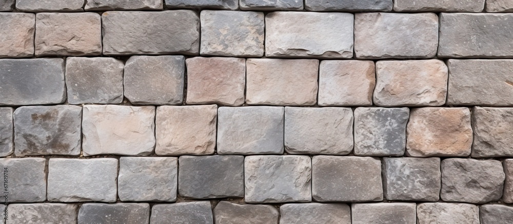 Texture of the floor with cement brick and stone Texture of the floor with cement brick and stone