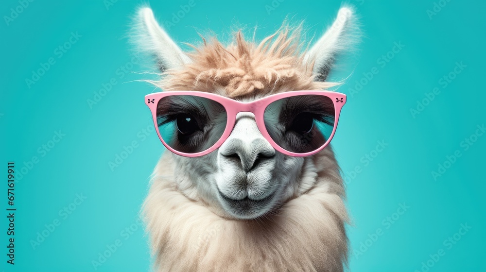 Cool llama with glasses Cool llama with glasses