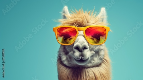 Cool llama with glasses © Krtola 