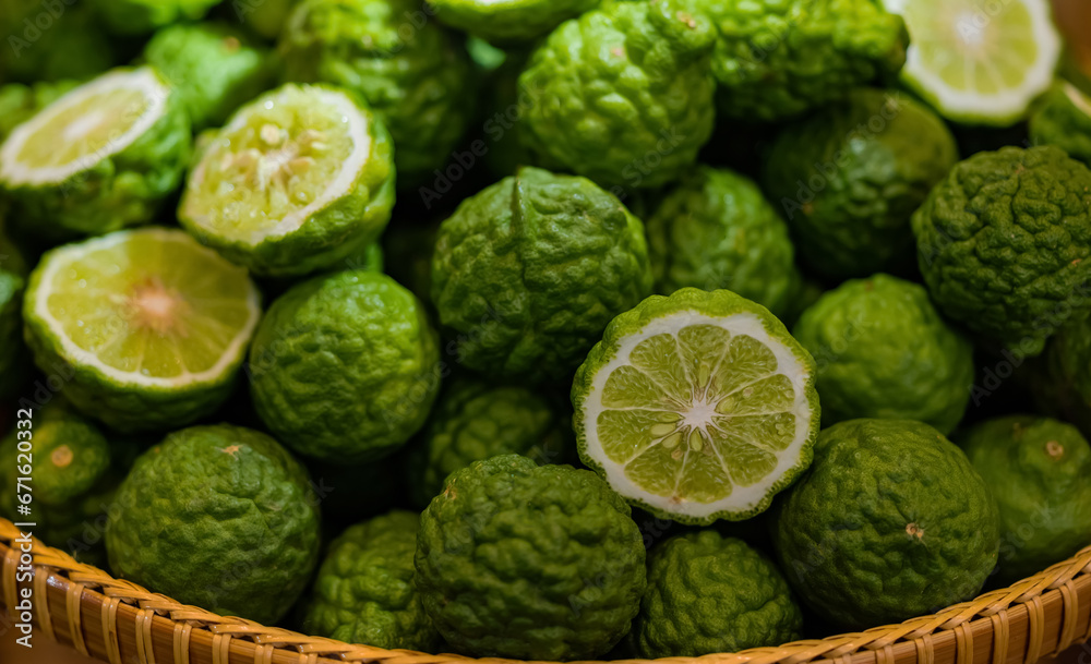 Kafir Lime or Citrus trifoliata. Aromatic spices Kafir Lime or Citrus trifoliata. Aromatic spices