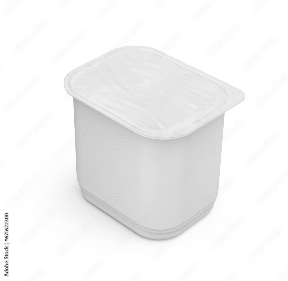 Sour Cream Yogurt Quark Container White 3D Illustration Sour Cream Yogurt Quark Container White 3D Illustration