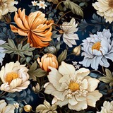 seamless floral background, generative Ai 