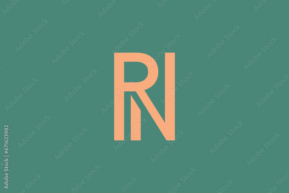 initials letter logo design with letter rn concept initials letter logo design with letter rn concept