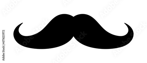 mexican mustache icon black vector photo