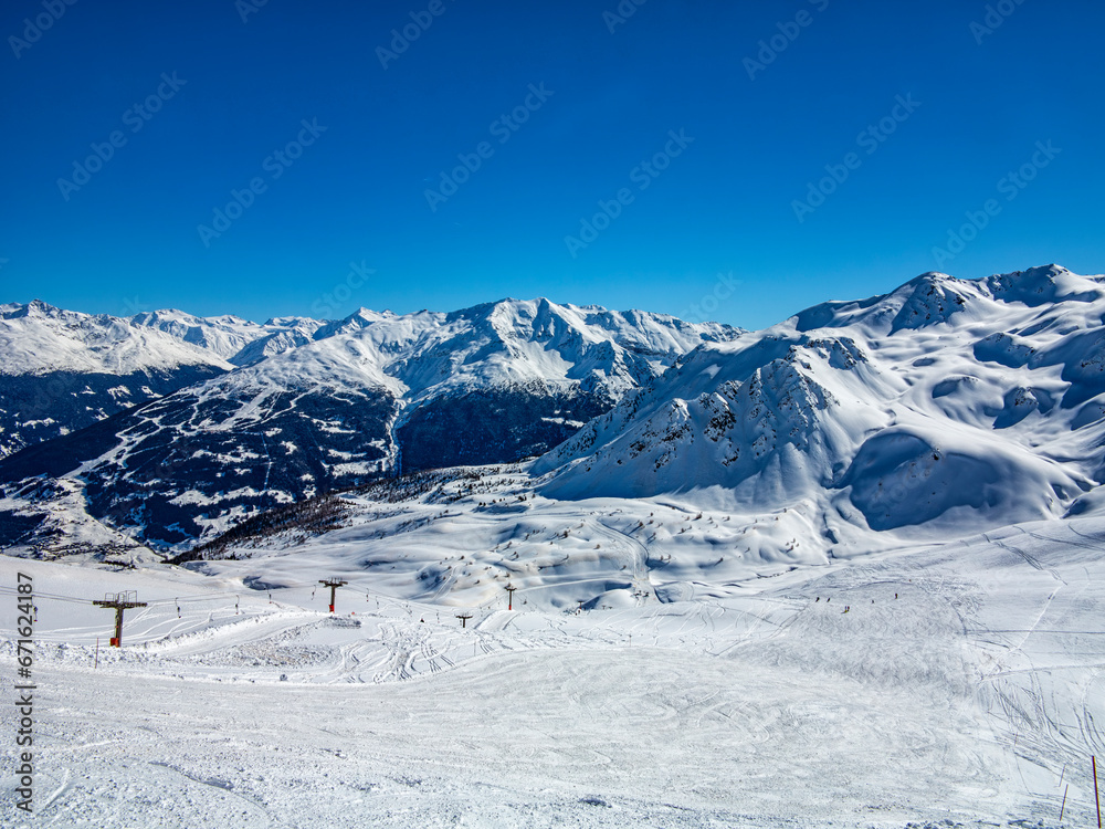 Ski slopes in Bormio resort area