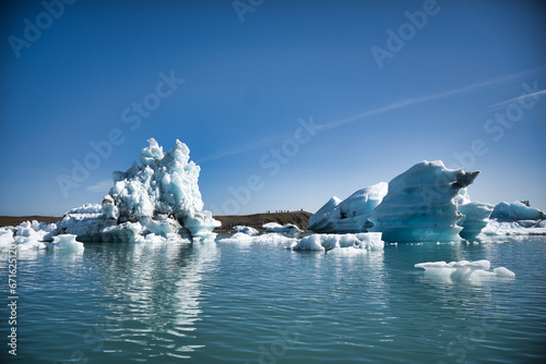 glacial lagoon with its icebergs