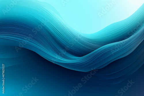 Abstract blue flowing wave background. Generative AI