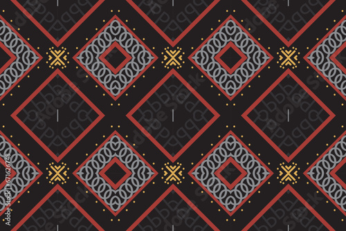 Ethnic pattern Philippine textile. traditional pattern African art It is a pattern created by combining geometric shapes. Create beautiful fabric patterns. Design for print.