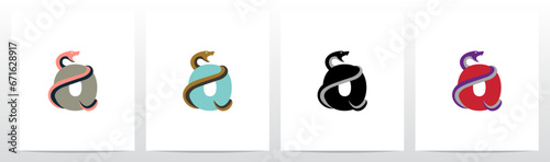 Snake Encircling Letter Logo Design O