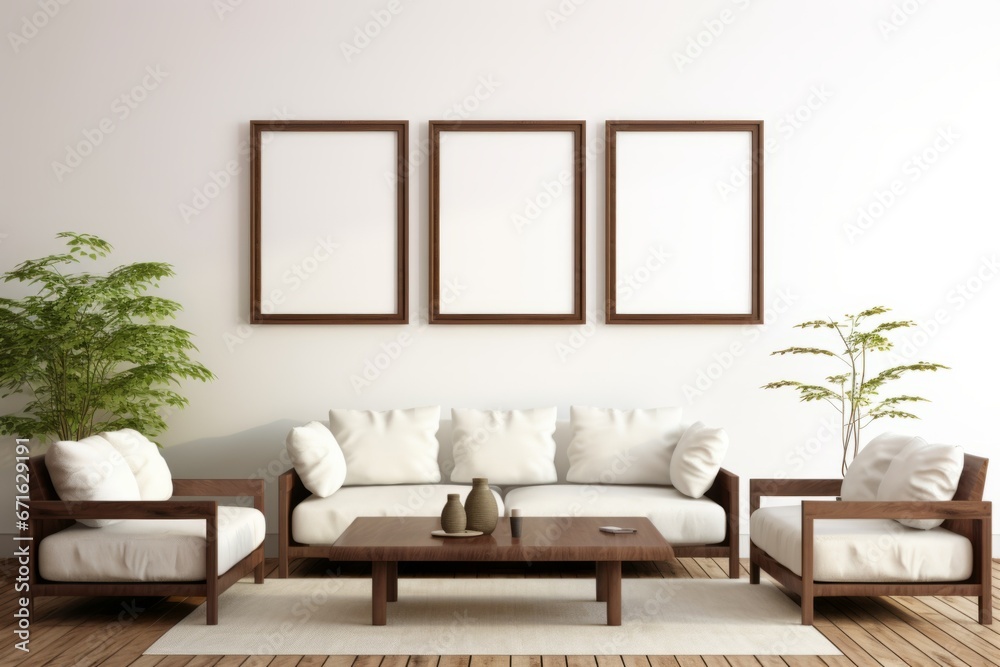 3 hanging frames mockup, living room photo mockup, 3 blank frames, multiple frames, picture frame template 3 hanging frames mockup, living room photo mockup, 3 blank frames, multiple frames, picture frame template