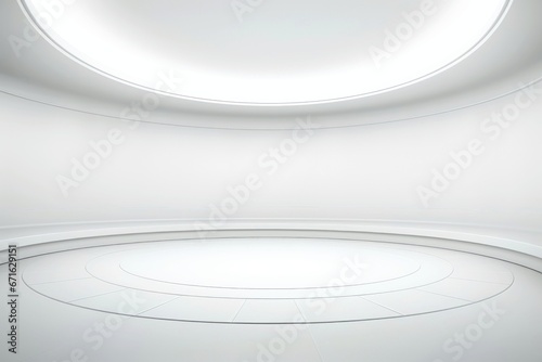 Obraz na płótnie Abstract futuristic architecture background, Minimal technology white backdrop w salonie
