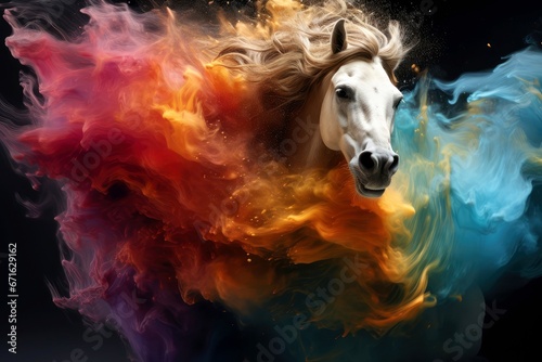 Abstract horse with complex motion and hazy color © AITTHIPHONG