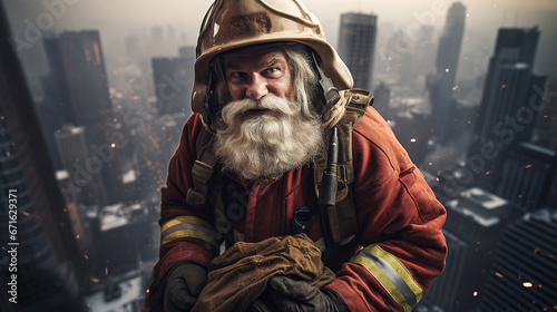 Santa's Side Hustle: A Firefighter Santa Claus