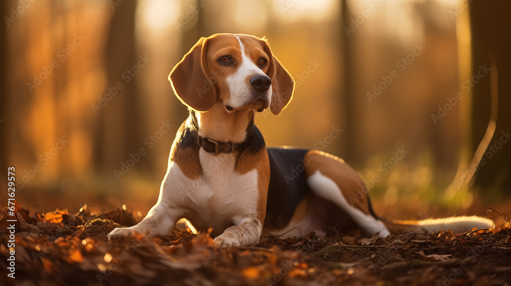 Beagle (English Beagle) dog, AI Generated