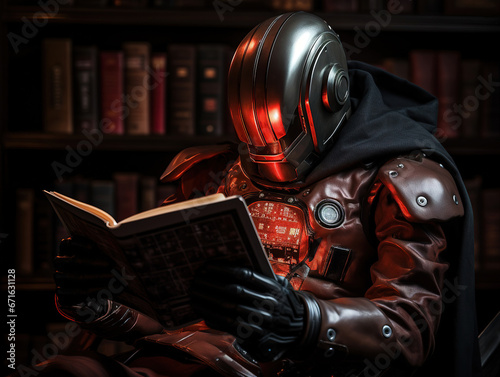 Artificial Intellect: Android Engrossed in a Good Read
