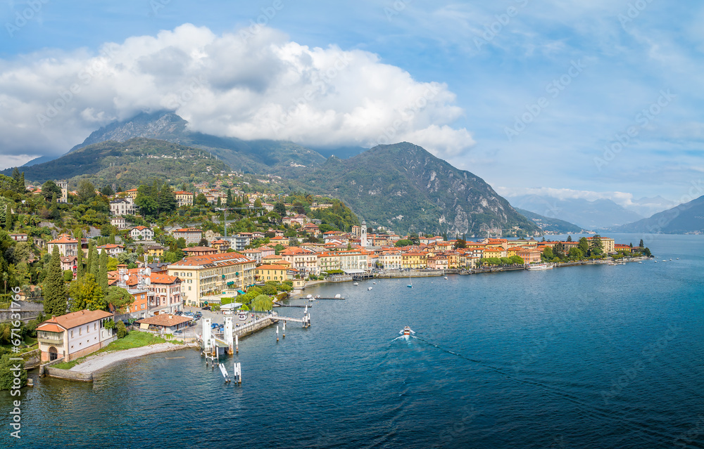Landscape with Menaggio town at Como lake region, Italy
