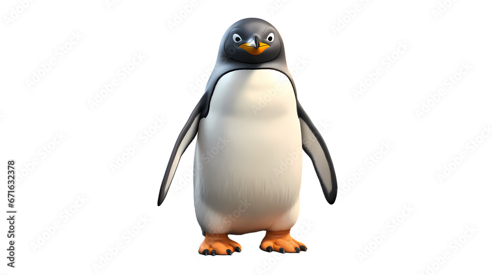 Fototapeta premium Penguin on transparent background