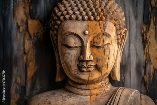 Wallpaper Mural buddha in colorful vintage style illustration. Abstract painting, oil painting Torontodigital.ca