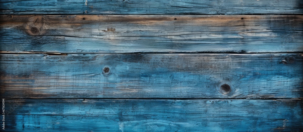 Weathered blue boards