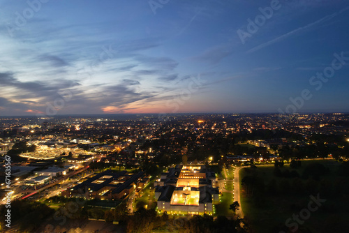 Gorgeous High Angle View of Illuminated British City at Just After Sunset © Altaf Shah
