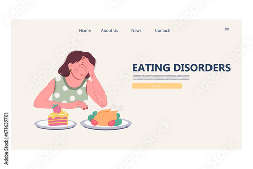 Landing page template  eating disorder