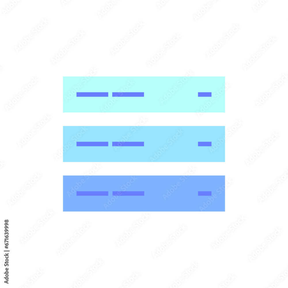 Database and server icon full color flat style for your design Database and server icon full color flat style for your design