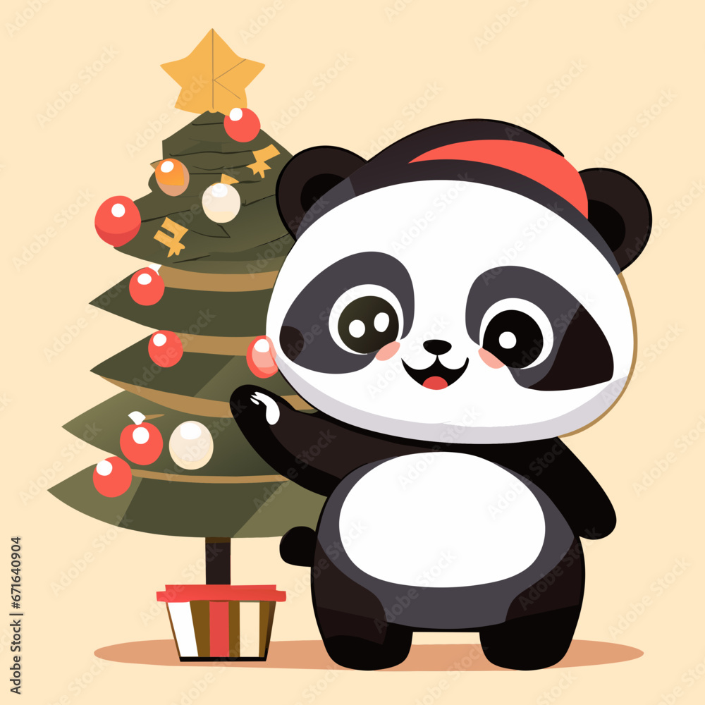 Fototapeta premium panda cartoon