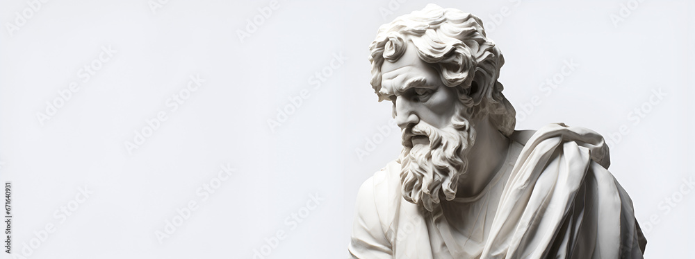 altgriechische Marmorstatue auf weißem Hintergrund altgriechische Marmorstatue auf weißem Hintergrund