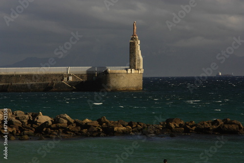 Vistas de playa y duna en Tarifa, Cádiz. 