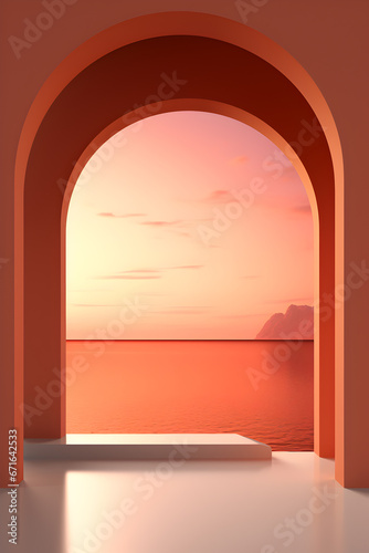 empty sea view with arch on the background © EvhKorn